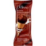 Мороженое DELISSE Пломбир шоколадный 12%, без змж, вафельный рожок, 70г
