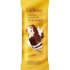 Мороженое DELISSE Пломбир ванильный в глазури 15%, без змж, эскимо, 80г в магазинах Лента