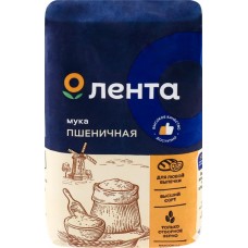 Мука пшеничная ЛЕНТА высший сорт, 1кг в магазинах Лента