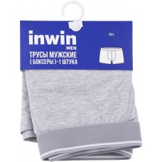 Трусы мужские INWIN боксеры р. 46, цвет светло-серый меланж, Арт. ATL-24003-B в магазинах Лента