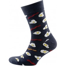 Носки мужские INWIN р. 25–29 черные с рисунком яичница, Арт. BPF21/men01-eggs в магазинах Лента