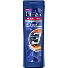 Шампунь-бальзам для волос мужской CLEAR Men 3в1 Сила и объем, 400мл в магазинах Лента