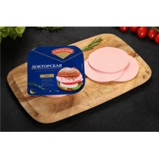 Колбаса вареная МК КЛИНСКИЙ Докторская, нарезка, 190г в магазинах Лента