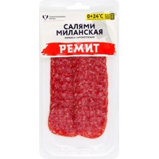Колбаса сырокопченая РЕМИТ Салями Миланская, нарезка, 70г в магазинах Лента
