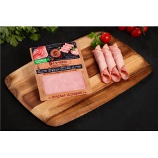 Ветчина из свиного окорока МЯСНАЯ ИСТОРИЯ категория А, нарезка, 200г в магазинах Лента