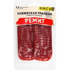 Колбаса сырокопченая РЕМИТ Княжеская трапеза, нарезка, 100г в магазинах Лента