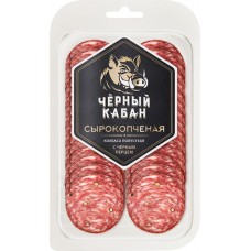Колбаса сырокопченая ЧЕРНЫЙ КАБАН нарезка, 95г в магазинах Лента