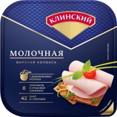 Колбаса вареная МК КЛИНСКИЙ Молочная, нарезка, 190г в магазинах Лента