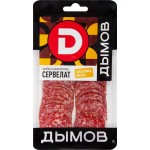 Колбаса сырокопченая ДЫМОВ Сервелат, нарезка, 90г Колбаса сырокопченая ДЫМОВ Сервелат, нарезка, 90г