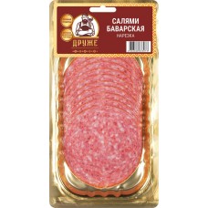 Колбаса копчено-вареная ДРУЖЕ Салями Баварская, нарезка, 100г в магазинах Лента
