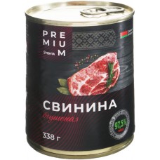 Свинина тушеная ЛЕНТА PREMIUM в собственном соку, 338г в магазинах Лента