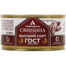 Свинина тушеная СЕМИДАЛЬ высший сорт, ГОСТ, 325г в магазинах Лента