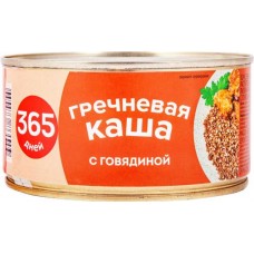 Каша гречневая 365 ДНЕЙ По-армейски, с говядиной, 325г в магазинах Лента