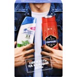 Набор подарочный мужской: Шампунь-бальзам-ополаскиватель HEAD&SHOULDERS 2в1 с ментолом от перхоти, 200мл+Гель для душа 3в1 OLD SPICE Captain, 250мл Набор подарочный мужской: Шампунь-бальзам-ополаскиватель HEAD&SHOULDERS 2в1 с ментолом от перхоти, 200мл+Гель для душа 3в1 OLD SPICE Captain, 250мл