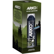 Набор подарочный мужской ARKO Пена для бритья Anti-Irritation, 200мл+Станок для бритья Pro2 в магазинах Лента