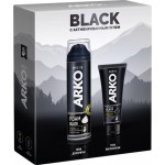 Набор подарочный мужской ARKO Пена для бритья Black, 200мл+Гель после бритья Black черный, 100мл Набор подарочный мужской ARKO Пена для бритья Black, 200мл+Гель после бритья Black черный, 100мл