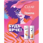 Набор подарочный женский CLEAR Шампунь Vita Abe против перхоти, 200мл+Гель для душа REXONA Заряд цитруса, 200мл Набор подарочный женский CLEAR Шампунь Vita Abe против перхоти, 200мл+Гель для душа REXONA Заряд цитруса, 200мл