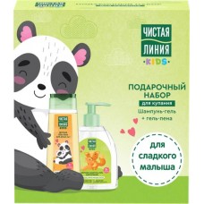 Набор подарочный детский ЧИСТАЯ ЛИНИЯ Шампунь-гель для купания, 520мл+Гель-пена для душа 2в1, 250мл в магазинах Лента