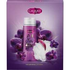 Набор подарочный женский CAMAY Magique Гель для душа Магическое заклинание, 250мл+Мочалка в магазинах Лента