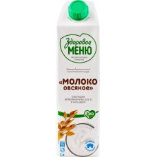 Напиток растительный ЗДОРОВОЕ МЕНЮ Овсяный, 1000мл в магазинах Лента