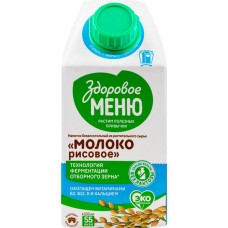Напиток растительный ЗДОРОВОЕ МЕНЮ Рисовый 1%, 500мл в магазинах Лента