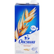 Напиток овсяный ОВСЯША обогащенный витаминами и минеральными веществами 1,5%, 1000мл в магазинах Лента