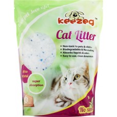 Наполнитель силикагелевый для кошачьего туалета KEEZEG без запаха, 1,3кг в магазинах Лента