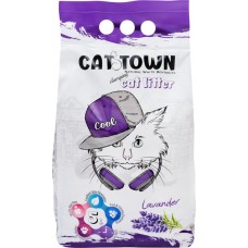 Наполнитель для кошачьего туалета CAT TOWN комкующийся с ароматом лаванды, 5л в магазинах Лента