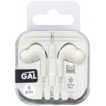 Наушники GAL с микрофоном, 8pin, белый Арт. BH-1080