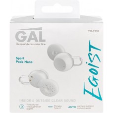 Наушники беспроводные GAL TW-5300/4300/7900/6900, белый в магазинах Лента