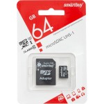 Карта памяти SMARTBUY micro SDXC 64GB Class 10 UHS-1, с адаптером SD Карта памяти SMARTBUY micro SDXC 64GB Class 10 UHS-1, с адаптером SD