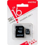 Карта памяти SMARTBUY micro SDHC 16GB Сlass 10 UHS-I, с адаптером SD Карта памяти SMARTBUY micro SDHC 16GB Сlass 10 UHS-I, с адаптером SD