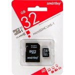 Карта памяти SMARTBUY microSD HC 32GB, Class 10 UHS-I, с адаптером SD Карта памяти SMARTBUY microSD HC 32GB, Class 10 UHS-I, с адаптером SD