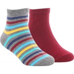 Носки детские INWIN р. 15 в полоску, бордовые, Арт. мод.008, 2пары