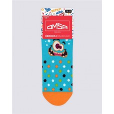 Носки детские OMSA Kids Calzino, с дизайном монстрики, blu chiaro в магазинах Лента