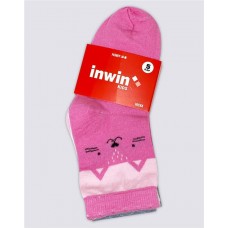 Носки детские INWIN Kids, высокая посадка, розовые с полосками, Арт. FKSG-05-P, 5пар в магазинах Лента