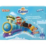 Набор пирожных МЕДВЕЖОНОК БАРНИ Барни + Milka + Oreo с поздравлением, 272г