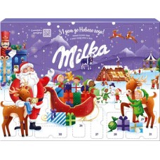 Набор кондитерских изделий МИЛКА Календарь 31 день, конфеты и шоколад, 240г в магазинах Лента