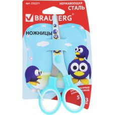 Ножницы BRAUBERG Kid Series Пингвины 13см, голубые Арт. 232271 в магазинах Лента