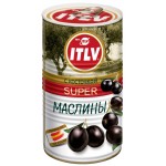 Маслины с косточкой ITLV Super черные, 350г