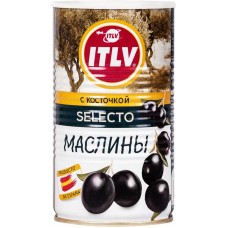 Маслины с косточкой ITLV Selecto черные, 350г в магазинах Лента
