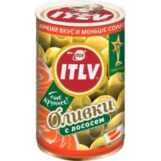 Оливки с лососем ITLV зеленые, 300г в магазинах Лента