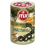 Маслины резаные ITLV черные, 300г