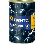 Маслины без косточки ЛЕНТА черные крупные, 370мл