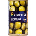 Оливки с косточкой ЛЕНТА зеленые крупные, 370мл