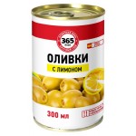 Оливки с лимоном 365 ДНЕЙ зеленые, 300мл
