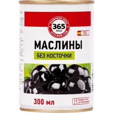 Маслины без косточки 365 ДНЕЙ черные, 300/314мл в магазинах Лента