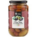 Оливки DOLCE ALBERO зеленые и черные, 580мл