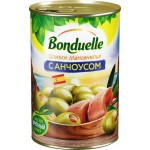 Оливки с анчоусом BONDUELLE Мансанилья, 300г