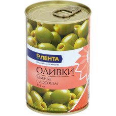 Оливки с лососем ЛЕНТА зеленые, 314мл в магазинах Лента